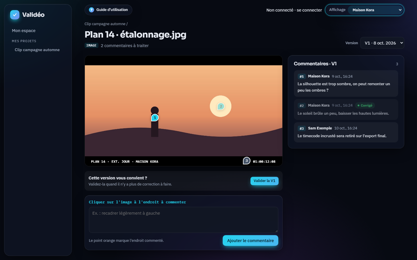 Révision d'un média côté client